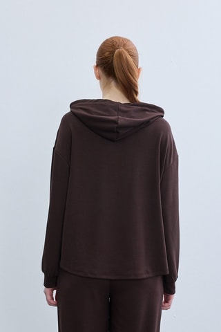 Felpa con cappuccio  - Marrone