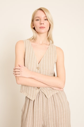 Gilet da completo in lino - Grigio