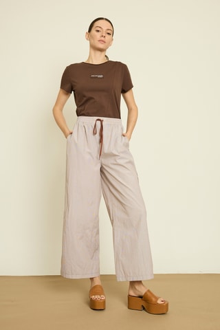 Pantaloni wide legs - Marrone