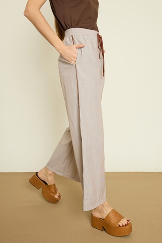 Pantaloni wide legs - Marrone