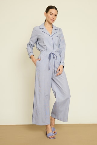 Pantaloni wide legs - Blu