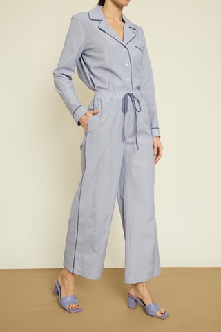 Pantaloni wide legs - Blu