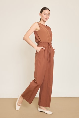 Pantaloni wide legs - Marrone