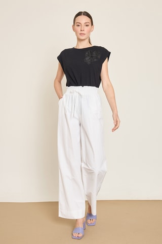 Pantaloni wide legs - Bianco