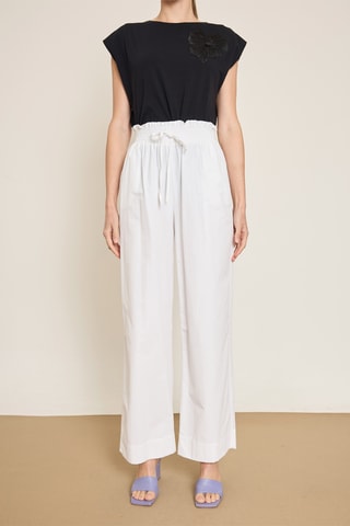 Pantaloni wide legs - Bianco