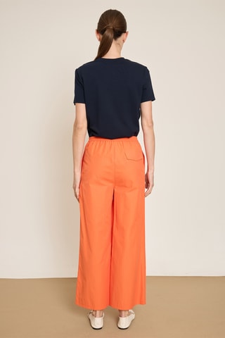 Pantaloni wide legs 7/8 a vita alta - Arancione