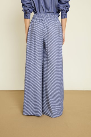 Pantaloni wide legs - Blu