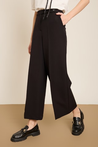 Pantaloni wide legs - Nero