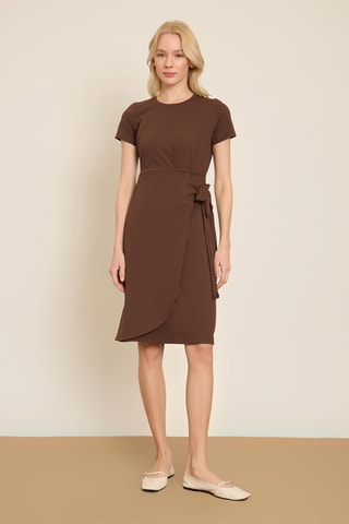 Abito taglio dritto - Marrone