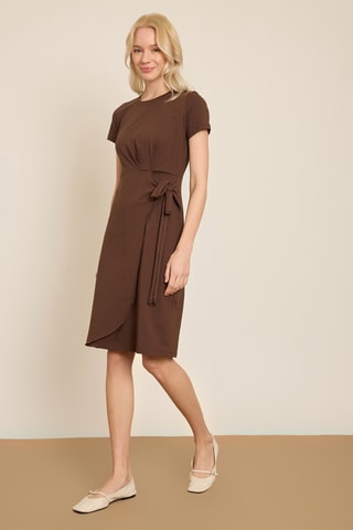 Abito taglio dritto - Marrone