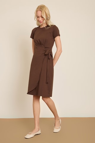 Abito taglio dritto - Marrone