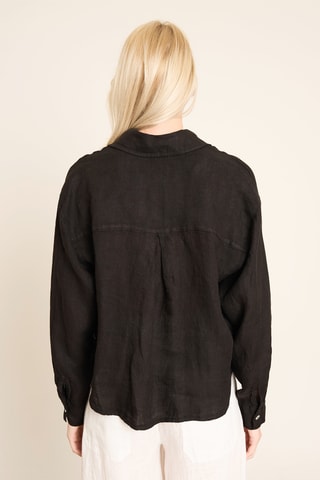 Camicia in lino - Nero