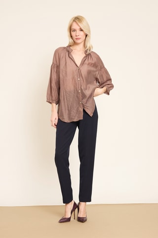 Camicia loose - Marrone