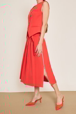 Gonna plissé - Rosso