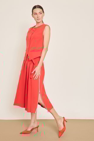 Gonna plissé - Rosso