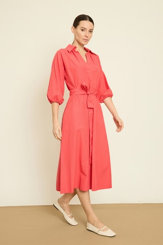 Abito midi - Corallo