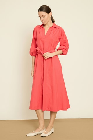 Abito midi - Corallo