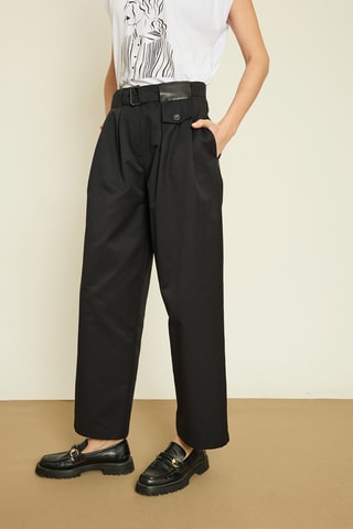 Pantaloni wide legs - Nero