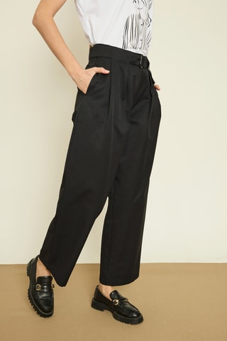 Pantaloni wide legs - Nero
