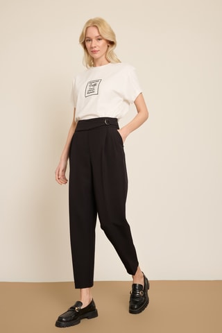 Pantaloni carrot 7/8 - Nero