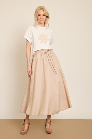 Gonna lunga a vita alta - Beige