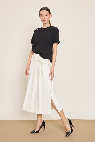 Gonna plissé - Beige