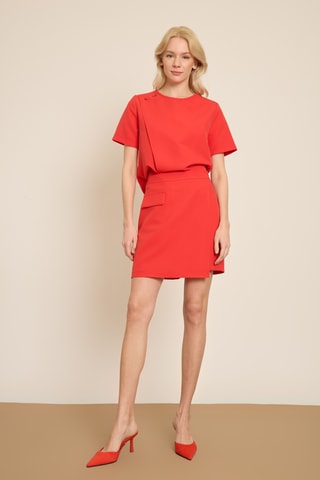 Gonna shorts - Rosso