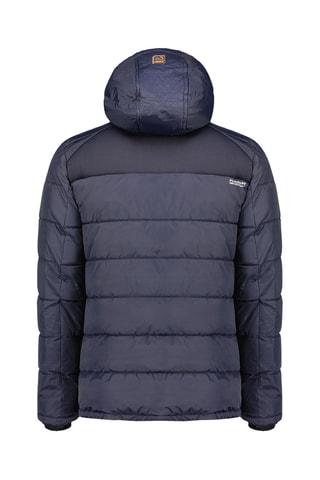 Anorak con capucha - Azul y naranja