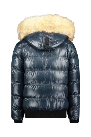 Anorak con capucha - Azul y rojo