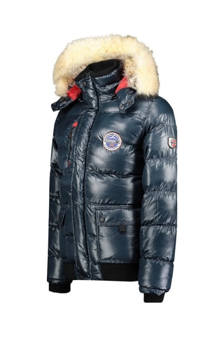 Anorak con capucha - Azul y rojo