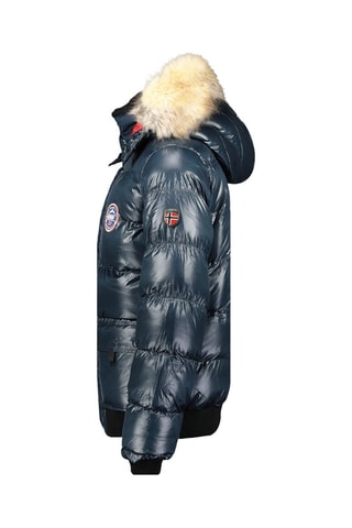 Anorak con capucha - Azul y rojo