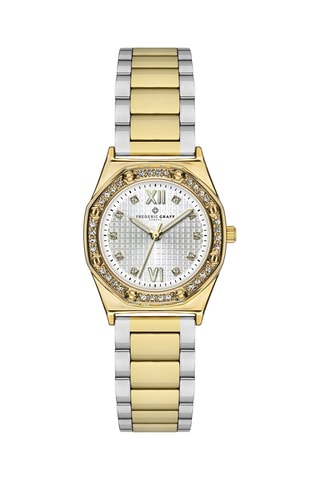 Montre à quartz en acier - Doré et argenté - Frederic Graff