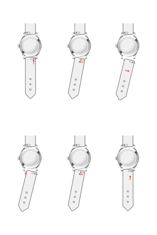 Montre à quartz en acier - Argenté et noir