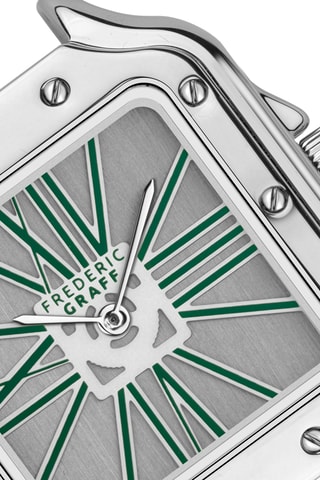 Montre à quartz en silicone - Vert et argenté