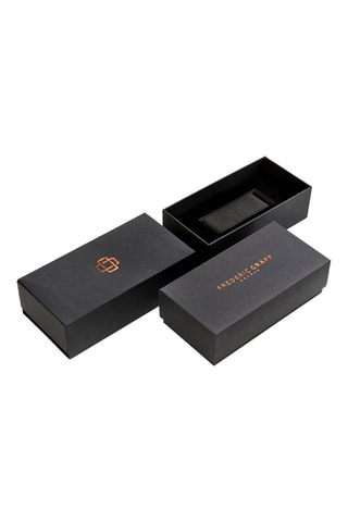 Montre à quartz en cuir - Noir et argenté - Frederic Graff