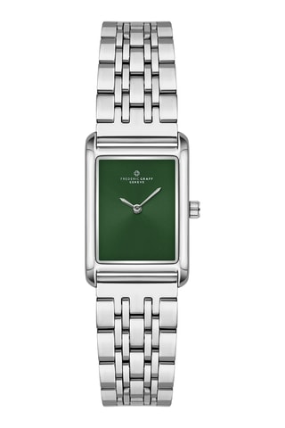 Montre à quartz en acier - Argenté et vert - Frederic Graff