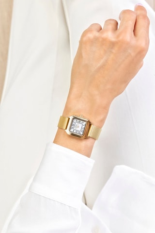 Montre à quartz en acier plaqué ion or jaune - Frederic Graff