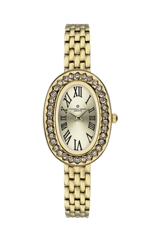 Montre à quartz en acier - Doré