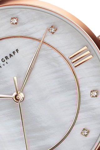 Montre à quartz en acier et nacre - Frederic Graff