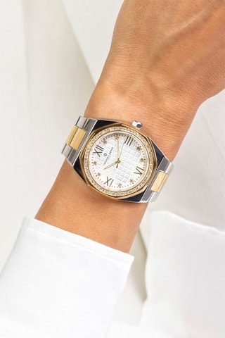 Montre à quartz Ronda en acier - Argenté et doré - Frederic Graff