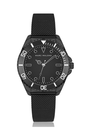 Montre à quartz en acier - Noir