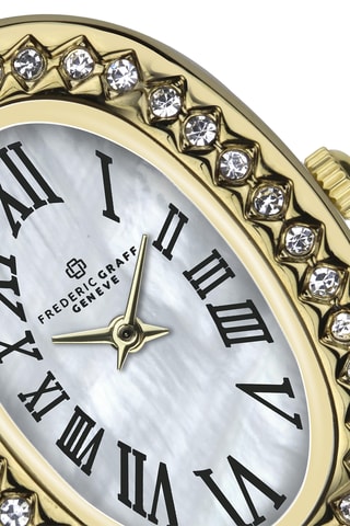 Montre à quartz en cuir - Noir et doré