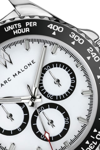 Montre à quartz en acier - Argenté et noir