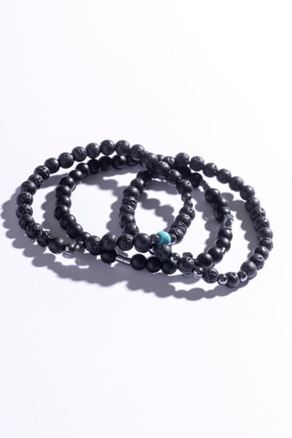 Bracelet - Turquoises et pierres de lave - Marc Malone