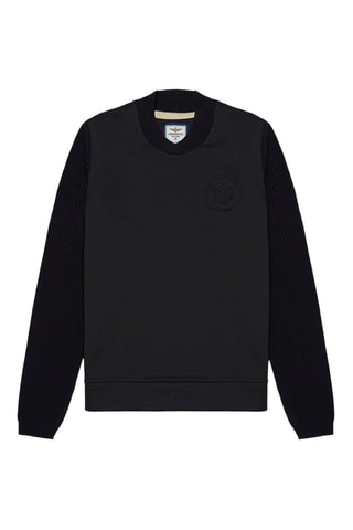 Sweat bi-matière - Noir