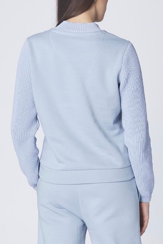 Sweat bi-matière - Bleu clair