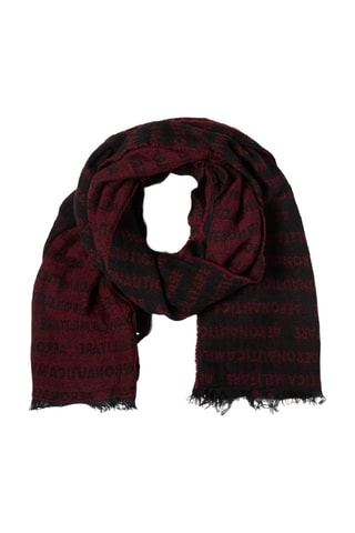 Bufanda de lana - Negro y burdeos