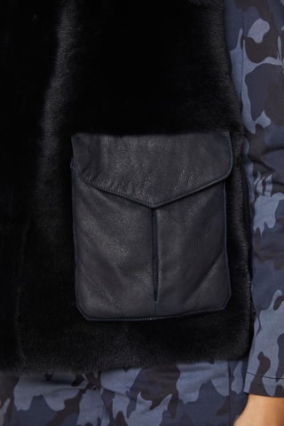 Gilet sans manches en laine vierge - Bleu marine