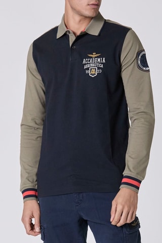 Polo - Verde y azul oscuro