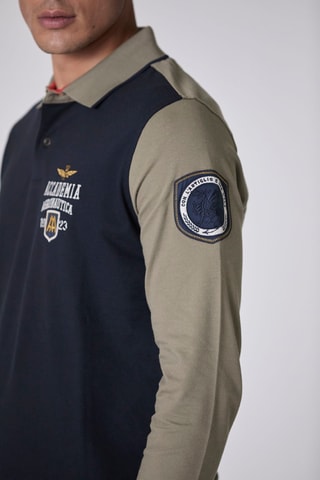 Polo - Verde y azul oscuro